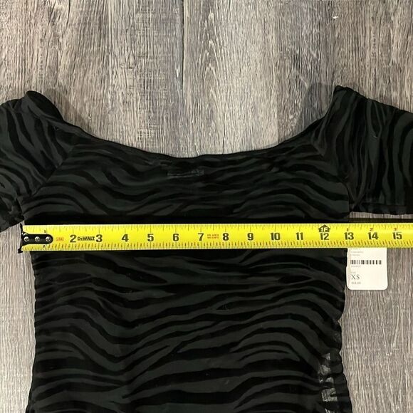 Free People NET Zebra Black Mesh bodysuit - xs ($68) - Picture 5 of 12